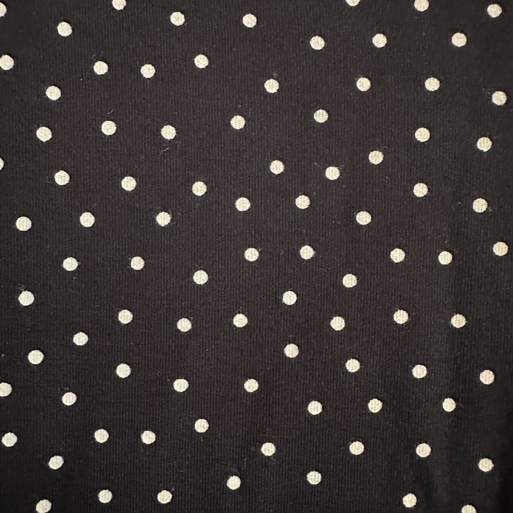 J.Jill Wearever Seamed Split-Neck Dress in black Tossed Dots Size XLP NWOT - Picture 11 of 16